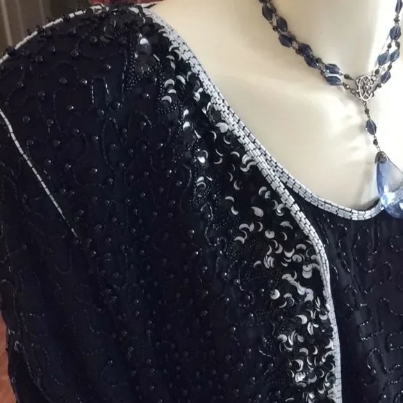 100% silk 💞BIDS & SEQUINS 💞PATRA 💞Jacket set - Picture 4 of 16